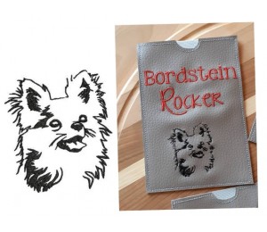 Stickdatei - Langhaar Chihuahua Silhouette